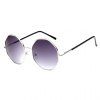 Chic Silver Polygonal Frame Women's Sunglasses - Pourpre 