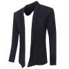 Men's Slim Fit Faux Twinset Design Pullover Long Sleeves T-Shirt - Noir L