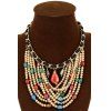 Style Multi-Layered collier de perles pour les femmes - multicolore 