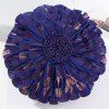 Haute Qualité Solide Couleur Flower Design Forme Ronde Taie d'Oreiller (Sans Oreiller intérieur) - Bleu 