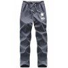 Pantalon star imprimé lacets longs sport pour hommes - gris foncé XL