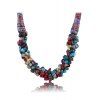 Élégant Colorful Natural Stone Collier Broder pour les femmes - multicolore 