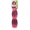 3PCS Shaggy Afro Curly Superbe chaleur court résistant fibre Tressage Extension de cheveux pour les femmes - Noir et Rose 