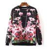 Doux manches longues col rond imprimé floral Sweatshirt femmes - multicolore S