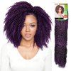 3PCS Shaggy Afro Curly Superbe chaleur court résistant fibre Tressage Extension de cheveux pour les femmes - Noir et Violet 