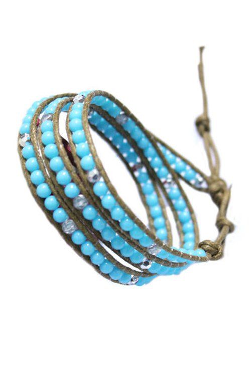 Élégant Perle Multi-Layered Wrap Bracelet pour les femmes - Pers 