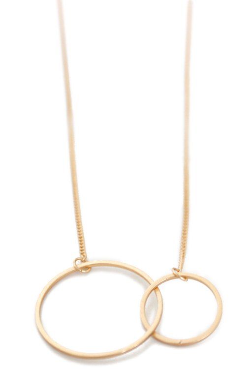 

Circle Pendant Necklace, Golden
