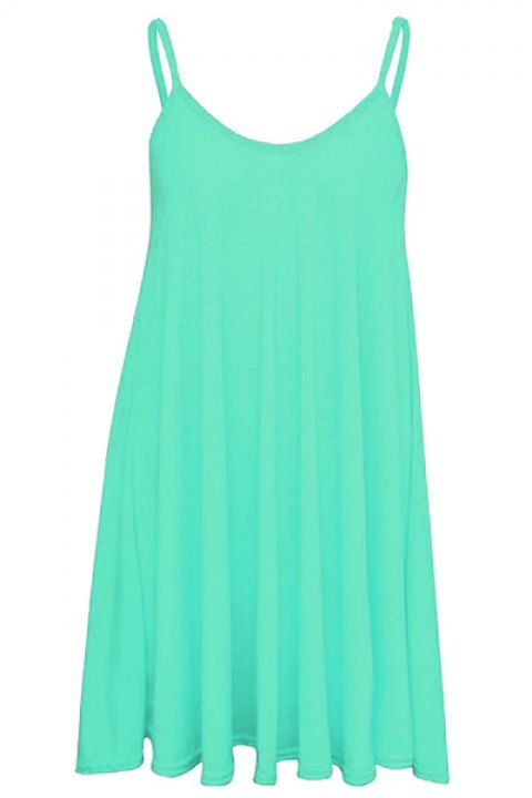 Spaghetti Strap Trapeze Dress