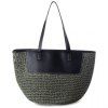Fashion Weaving and Zip Design Shoulder Bag For Women - Vert Armée 