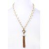 Chain Link Alloy Vintage strass Collier Tassel pour les femmes - d'or 