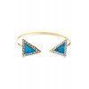 Vintage strass Triangle Cuff Bracelet pour les femmes - d'or 