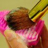 Cosmétique Gant Nettoyant Pinceaux de Maquillage en Silicone - Rose 