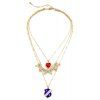 Chic Multi-Layered Collier Coeur bowknot pour les femmes - d'or 