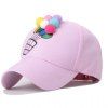 Mignon coloré Globe Agrémentée Balloon broderie Casquette de baseball pour les femmes - Rose 