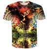 Cool 3D Beauty Trippy Print Slimming Round Neck Short Sleeves Men's T-Shirt - multicolore M