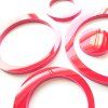 Forme 5PCS Haute Qualité Removeable Cercle bricolage 3D fond Autocollant Mural - Rouge 