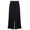 Pantalon Large en Couleur Pure à Taille Élastique Pour Femme - Noir 6XL