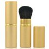 Cosmetic Multifunction Golden Telescopic Design Lid Fiber Blush Brush - d'or 