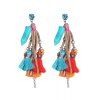 Paire de boucles d'oreilles Tassel Colorful élégantes pour les femmes - multicolore 
