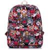 Fashion Printed and Canvas Design Backpack For Women - Rouge 
