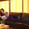Artiste élégant refontes Playfully couvertures douillettes que crochetés sirène Tails - Pourpre W31.50INCH*L70.70INCH