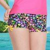 Graceful taille Mid Colorful minuscule imprimé floral Side Scrunch Femmes Swim Boyshorts - multicolore S