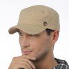 Stylish Five-Pointed Star Button Embellished Men's Military Hat - Kaki 