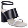 Trendy Chunky Heel and Ankle Strap Design Women's Sandals - Noir 38
