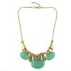 Vintage Faux Gem Oval Necklace For Women - Vert 