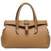 Concise Lichee Pattern and PU Leather Design Tote Bag For Women - Kaki 