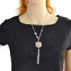 Graceful Faux Turquoise Chains Pendant Necklace For Women - Argent 