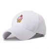 Chic Outdoor Sweet Cake Embroidery Baseball Cap For Women - Blanc 