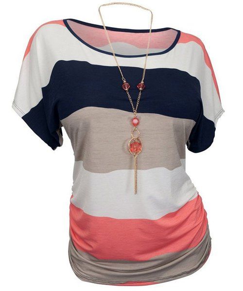 striped plus size shirt