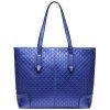 Fashion gaufrage et PU design Sac à bandoulière en cuir pour les femmes - Bleu 