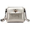 Trendy Cover and Checked Design Crossbody Bag For Women - Champagne 