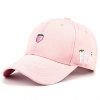 Chic Peach and Light Cap Baseball Pink Letter Broderie Femmes - Rose clair 
