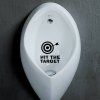 Motif de haute qualité Tir à l'arc cible Stickers muraux toilettes Removeable - Noir 