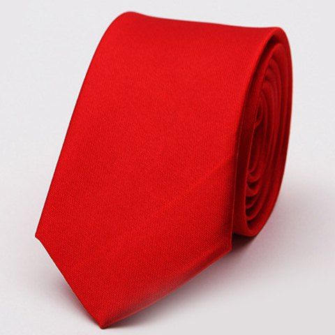 

Stylish Various Candy Colors 5CM Width Men's Tie, Red