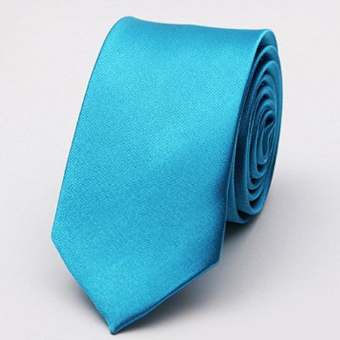 

Stylish Various Candy Colors 5CM Width Men's Tie, Lake blue