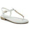Sweet Flip Flops and Beading Design Sandals For Women - Blanc 39