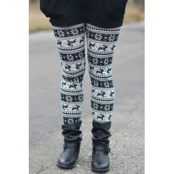 White & Dark Fawn Solid Woollen Leggings (Pack of 2)