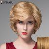 100 Percent Cheveux Side Elégant Bang capless Fluffy Wavy perruque courte pour les femmes - 27 Blonde d'Or 