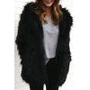 Manteau à Capuche en Faux Fourrure D'ours - Noir 2XL