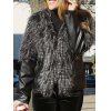 PU Leather Faux Fur Jacket - BLACK XL