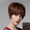 Plein Trendy Cheveux Bang perruque courte droite pour les femmes - 6 Brown Moyen 