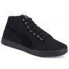 Mesh Casual and Lace-Up Design Sneakers For Men - Noir 41