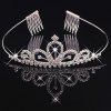 Superbe Rhinestoned évider Couronne pour les femmes - Argent 