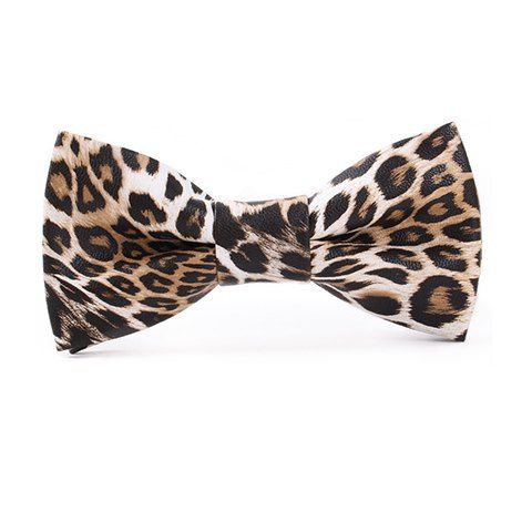 

Stylish Vivid Leopard Pattern Men's PU Bow Tie