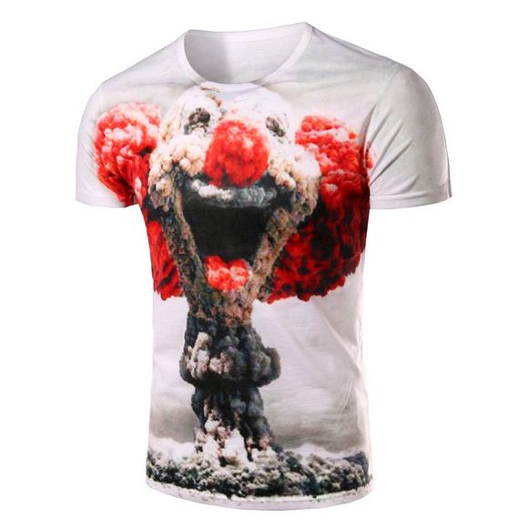 Pull Slimming Clown Impression T-shirt pour les hommes - Blanc M