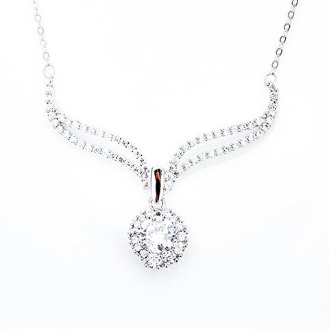 Stunning Rhinestone Necklace For Women - Argent 
